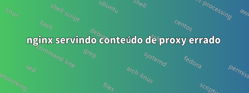 nginx servindo conteúdo de proxy errado