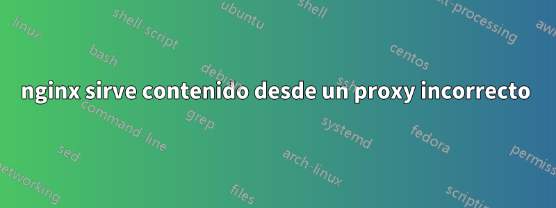 nginx sirve contenido desde un proxy incorrecto