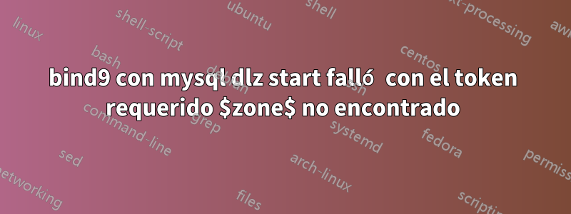 bind9 con mysql dlz start falló con el token requerido $zone$ no encontrado