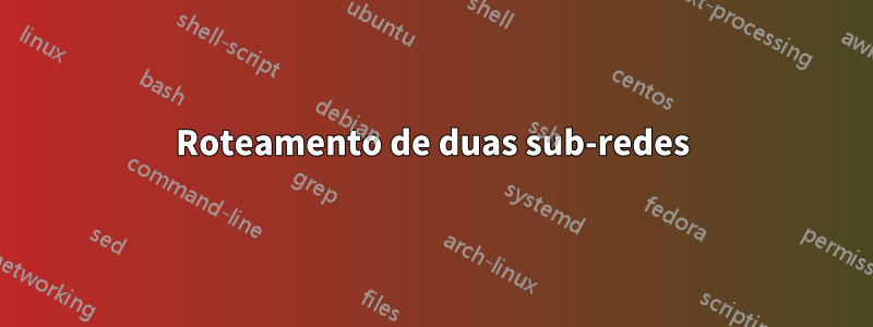 Roteamento de duas sub-redes