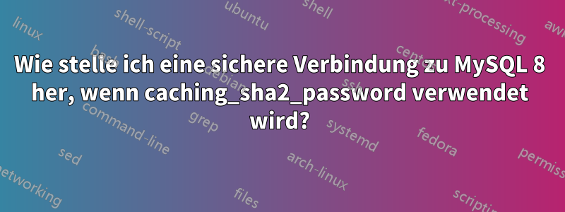 Wie stelle ich eine sichere Verbindung zu MySQL 8 her, wenn caching_sha2_password verwendet wird?