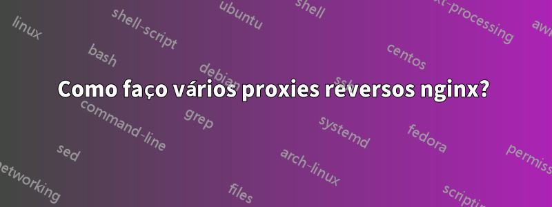 Como faço vários proxies reversos nginx?