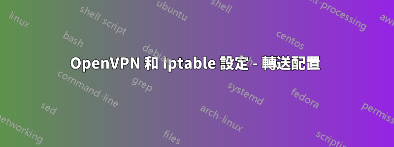 OpenVPN 和 Iptable 設定 - 轉送配置