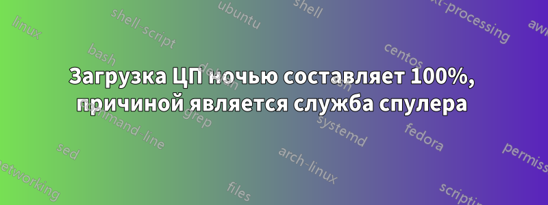 Загрузка ЦП ночью составляет 100%, причиной является служба спулера