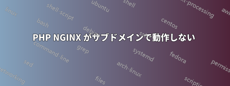 PHP NGINX がサブドメインで動作しない