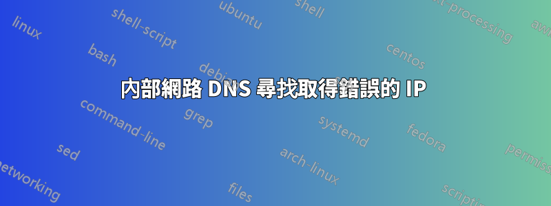 內部網路 DNS 尋找取得錯誤的 IP