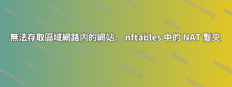 無法存取區域網路內的網站。 nftables 中的 NAT 髮夾