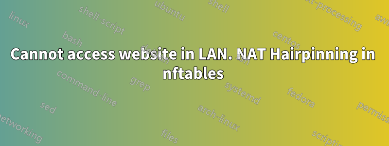 Cannot access website in LAN. NAT Hairpinning in nftables