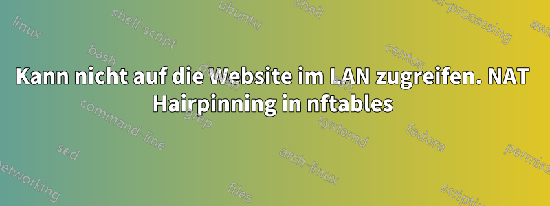 Kann nicht auf die Website im LAN zugreifen. NAT Hairpinning in nftables