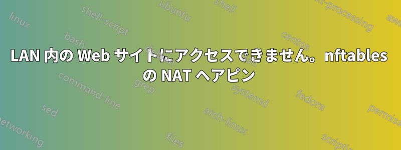 LAN 内の Web サイトにアクセスできません。nftables の NAT ヘアピン