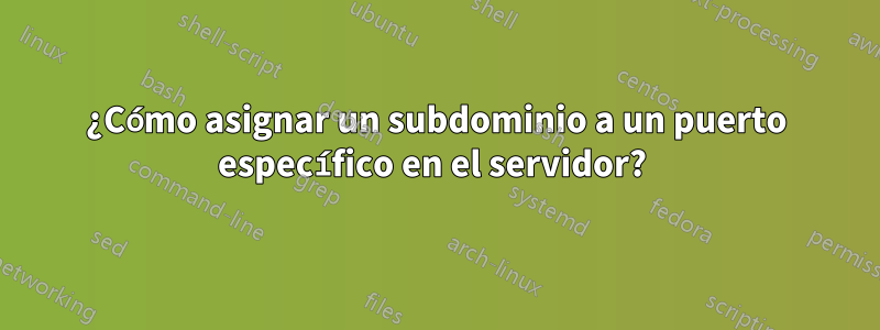 ¿Cómo asignar un subdominio a un puerto específico en el servidor? 