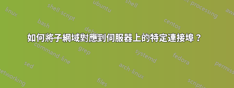 如何將子網域對應到伺服器上的特定連接埠？ 