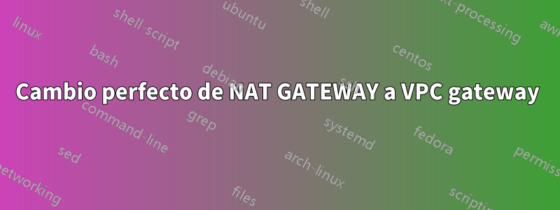 Cambio perfecto de NAT GATEWAY a VPC gateway