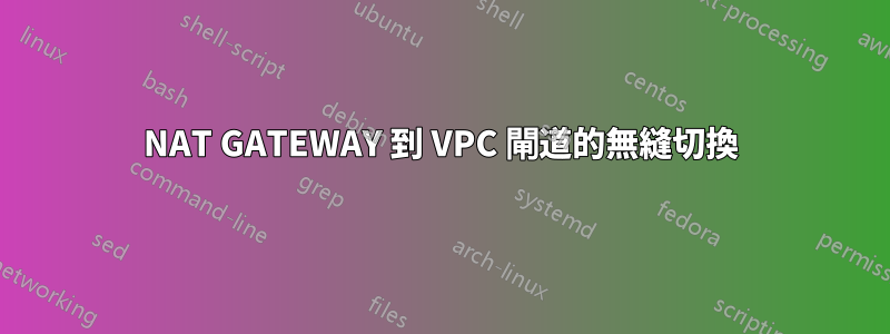 NAT GATEWAY 到 VPC 閘道的無縫切換