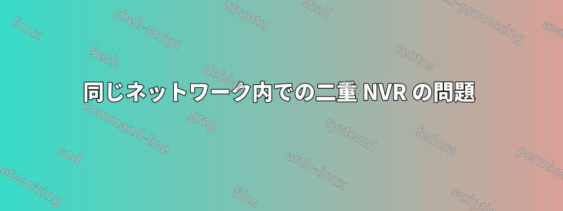 同じネットワーク内での二重 NVR の問題