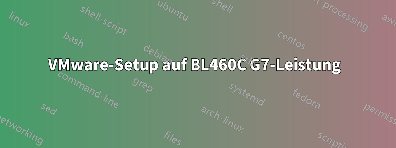 VMware-Setup auf BL460C G7-Leistung 