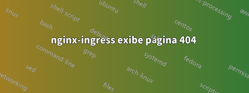 nginx-ingress exibe página 404