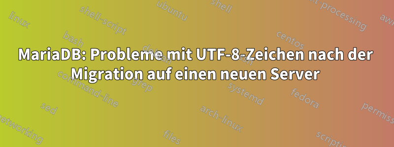 MariaDB: Probleme mit UTF-8-Zeichen nach der Migration auf einen neuen Server