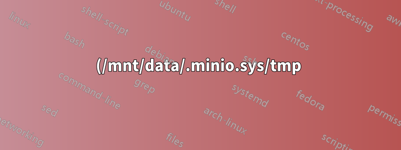 (/mnt/data/.minio.sys/tmp) ファイルアクセスが拒否されたため、Ubuntu で minio を起動できません
