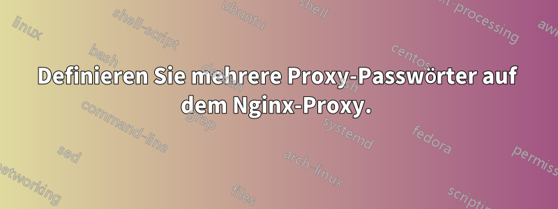 Definieren Sie mehrere Proxy-Passwörter auf dem Nginx-Proxy.