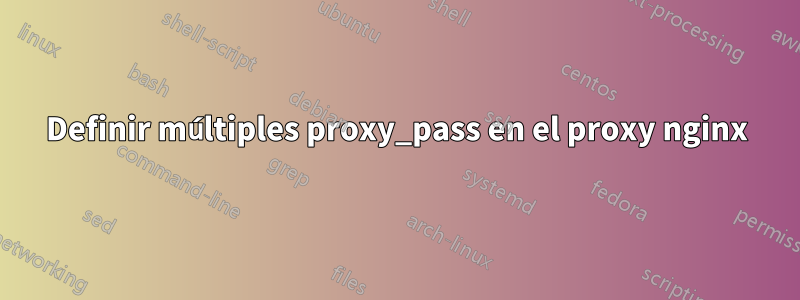 Definir múltiples proxy_pass en el proxy nginx