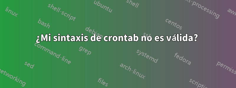 ¿Mi sintaxis de crontab no es válida?