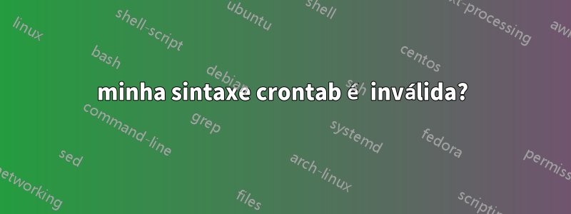 minha sintaxe crontab é inválida?