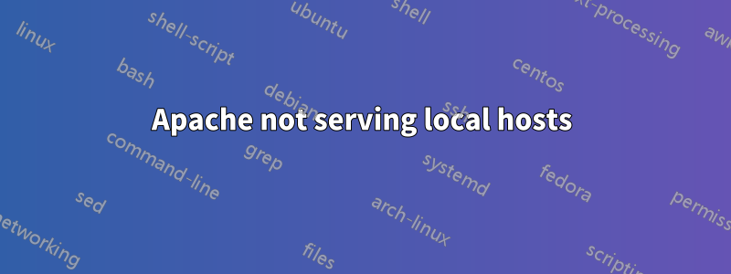 Apache not serving local hosts