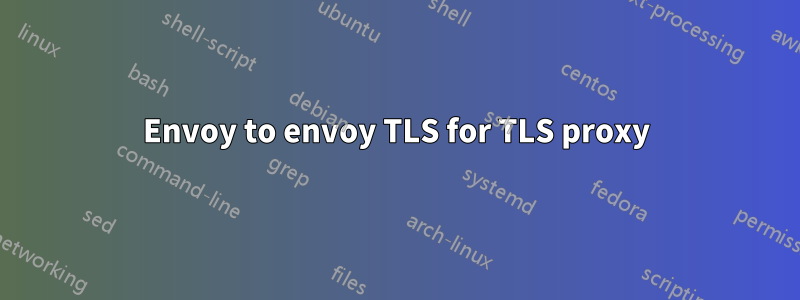 Envoy to envoy TLS for TLS proxy