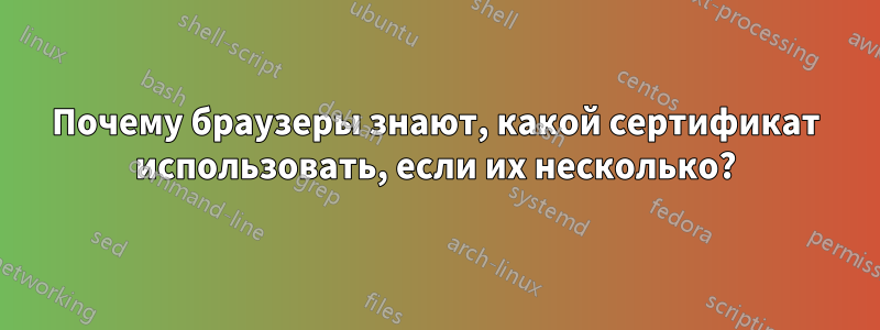 Почему браузеры знают, какой сертификат использовать, если их несколько?