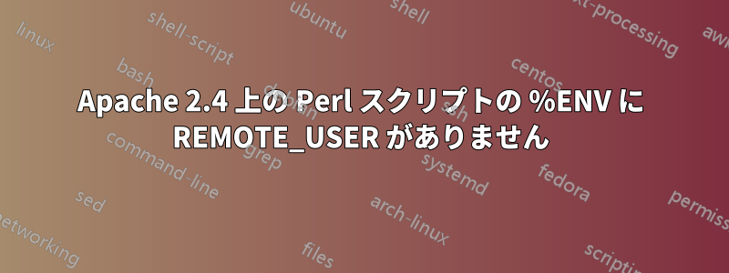 Apache 2.4 上の Perl スクリプトの %ENV に REMOTE_USER がありません