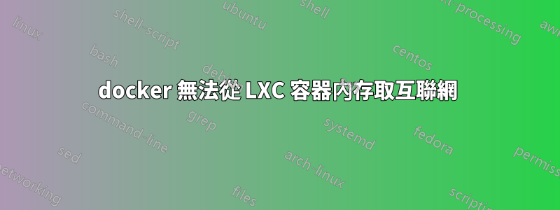 docker 無法從 LXC 容器內存取互聯網