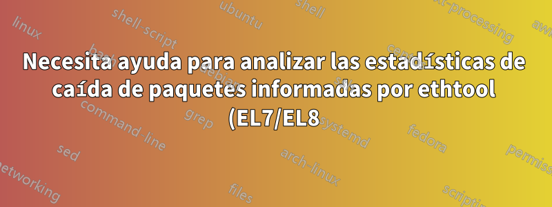 Necesita ayuda para analizar las estadísticas de caída de paquetes informadas por ethtool (EL7/EL8)