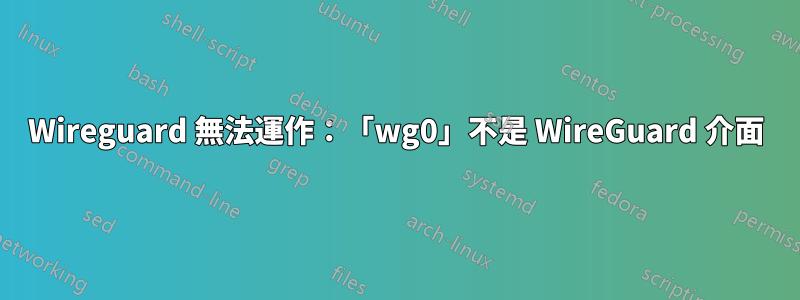 Wireguard 無法運作：「wg0」不是 WireGuard 介面