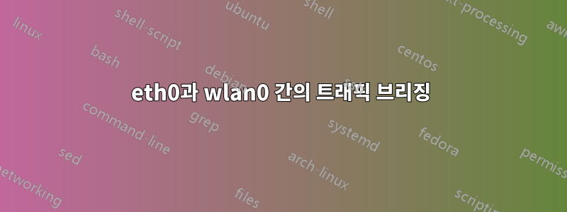 eth0과 wlan0 간의 트래픽 브리징