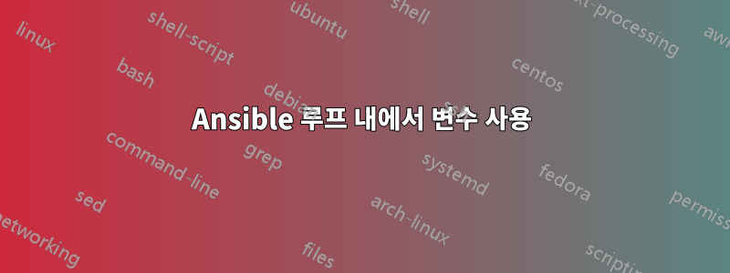 Ansible 루프 내에서 변수 사용