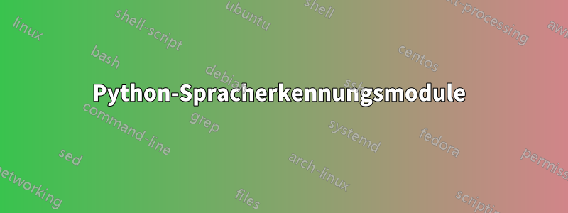 Python-Spracherkennungsmodule 