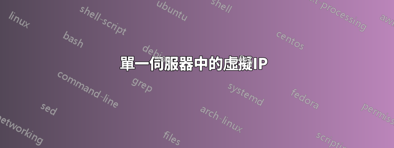 單一伺服器中的虛擬IP 