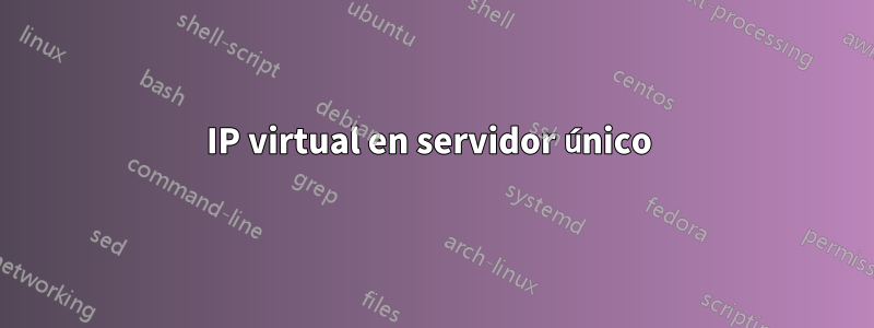 IP virtual en servidor único 