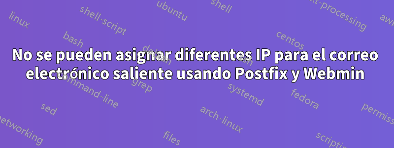 No se pueden asignar diferentes IP para el correo electrónico saliente usando Postfix y Webmin