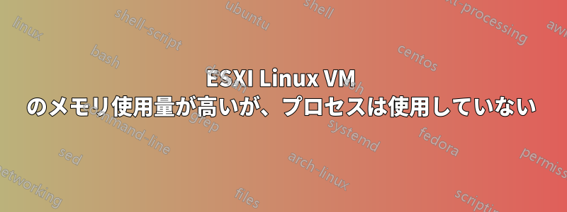 ESXI Linux VM のメモリ使用量が高いが、プロセスは使用していない