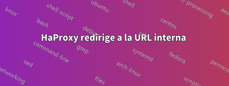 HaProxy redirige a la URL interna