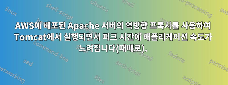 AWS에 배포된 Apache 서버의 역방향 프록시를 사용하여 Tomcat에서 실행되면서 피크 시간에 애플리케이션 속도가 느려집니다(때때로).