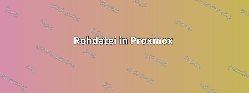 Rohdatei in Proxmox