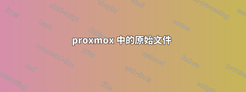 proxmox 中的原始文件