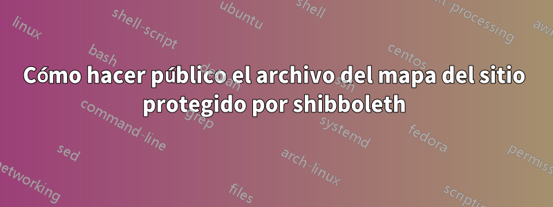 Cómo hacer público el archivo del mapa del sitio protegido por shibboleth