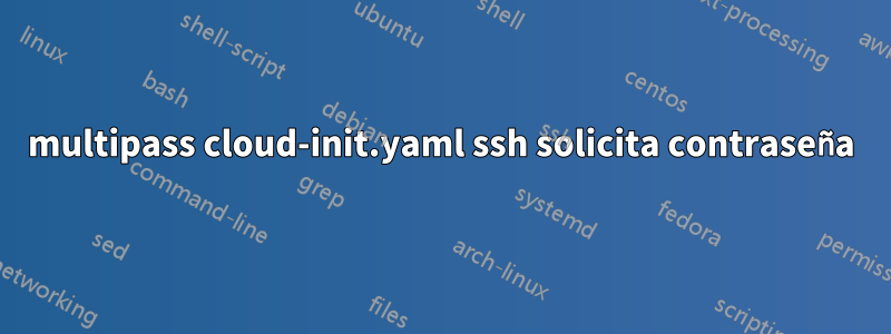 multipass cloud-init.yaml ssh solicita contraseña