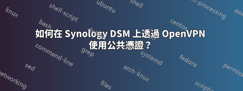 如何在 Synology DSM 上透過 OpenVPN 使用公共憑證？