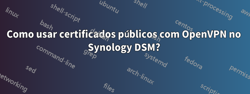 Como usar certificados públicos com OpenVPN no Synology DSM?