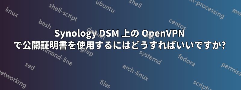 Synology DSM 上の OpenVPN で公開証明書を使用するにはどうすればいいですか?